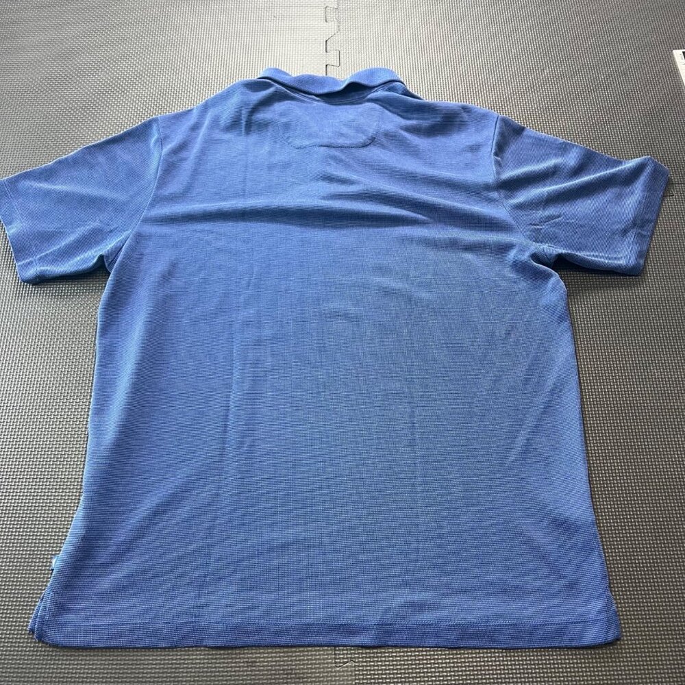 Tommy Bahama Mens Blue Polo Shirt L Large Modal Blend Short Sleeve - Picture 2 of 5